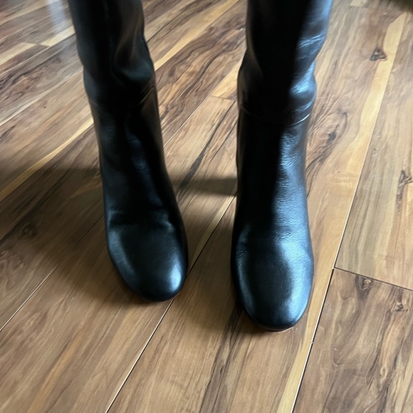 Lands End 8 Black Tall Leather Stanton Pull On Boot, 3.5” heel - Picture 5 of 9